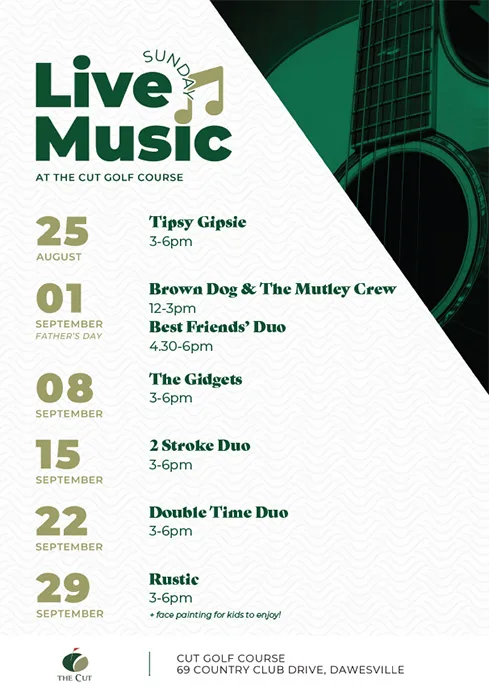 September Live Music Line Up