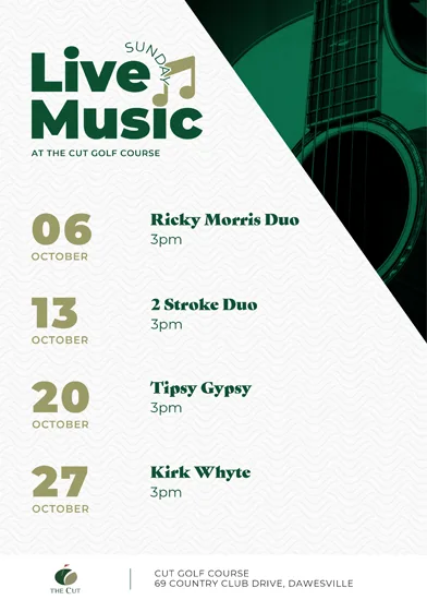 October Live Music Line Up