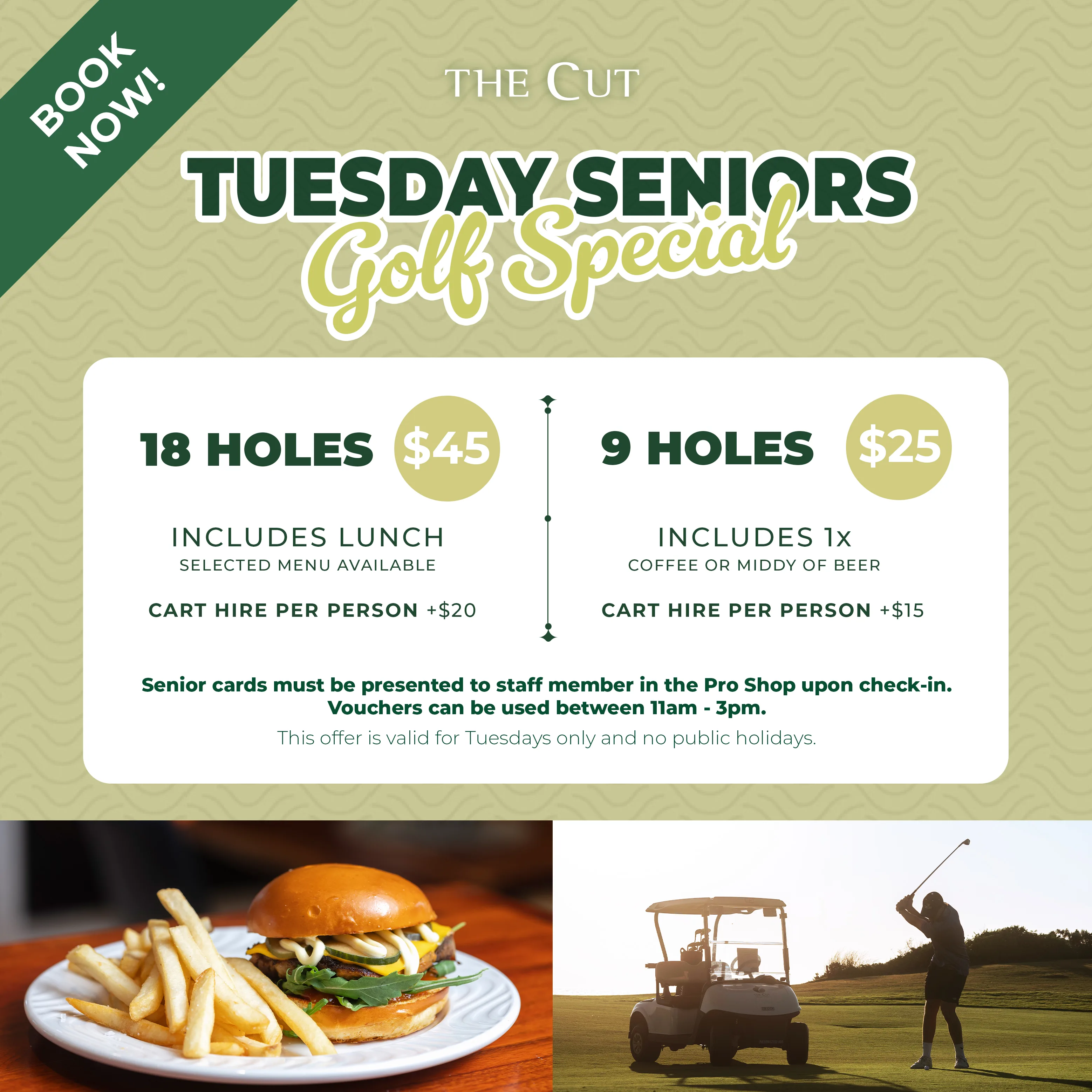 Seniors Tuesday Golf Specials