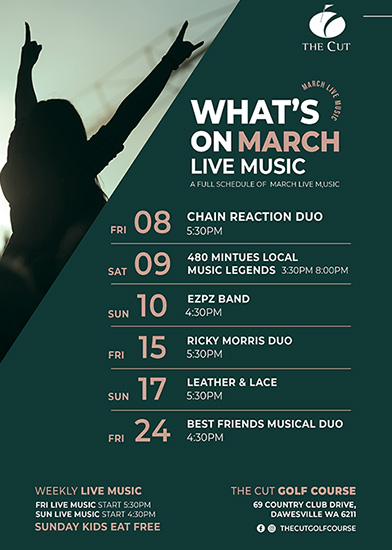 March Live Music Line Up